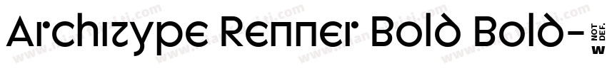 Architype Renner Bold Bold字体转换